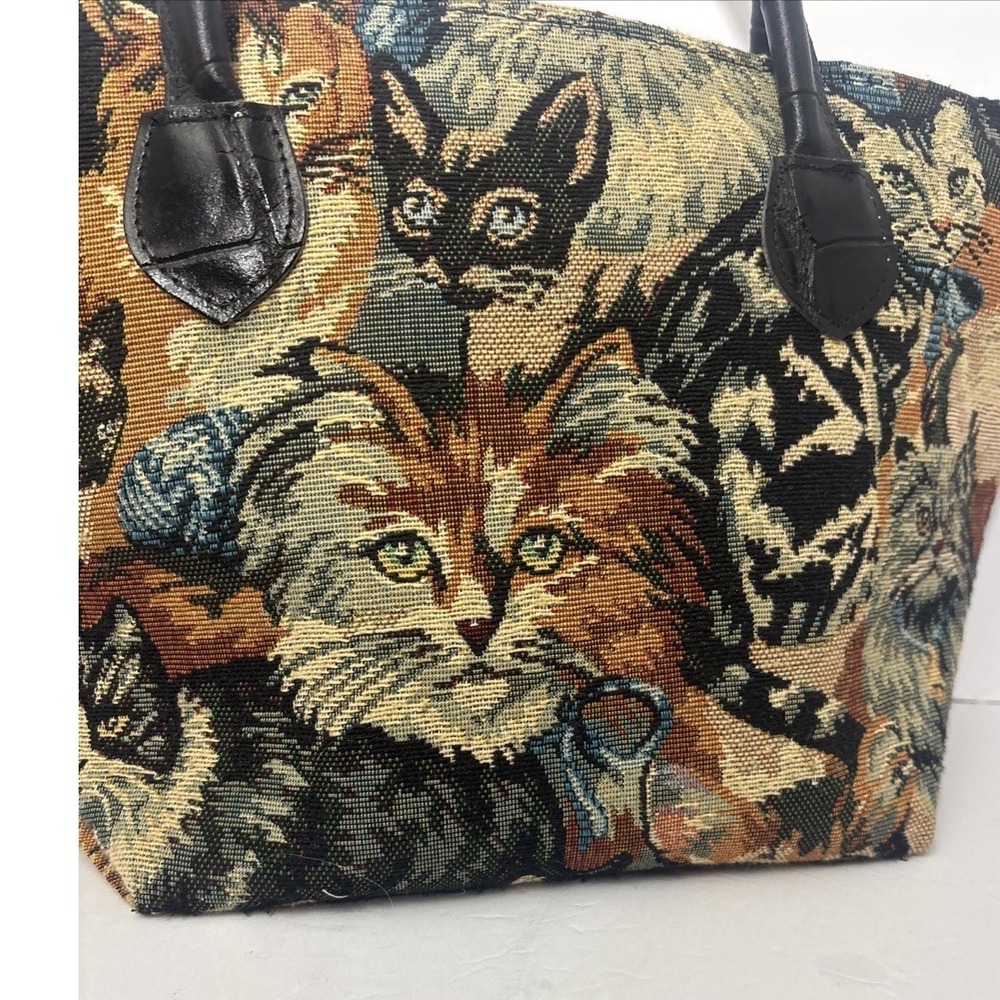 H. Ravi dallas Original Cat Shoulder bag Tapestry Vintage Excellent Condition - Picture 3 of 12